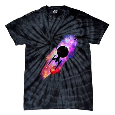 Scifi Space Ship Trekking Through Galaxy Tie-Dye T-Shirt