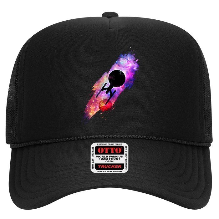 Scifi Space Ship Trekking Through Galaxy Trucker Hat