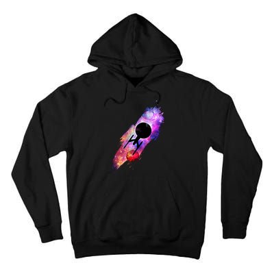 Scifi Space Ship Trekking Through Galaxy Tall Hoodie