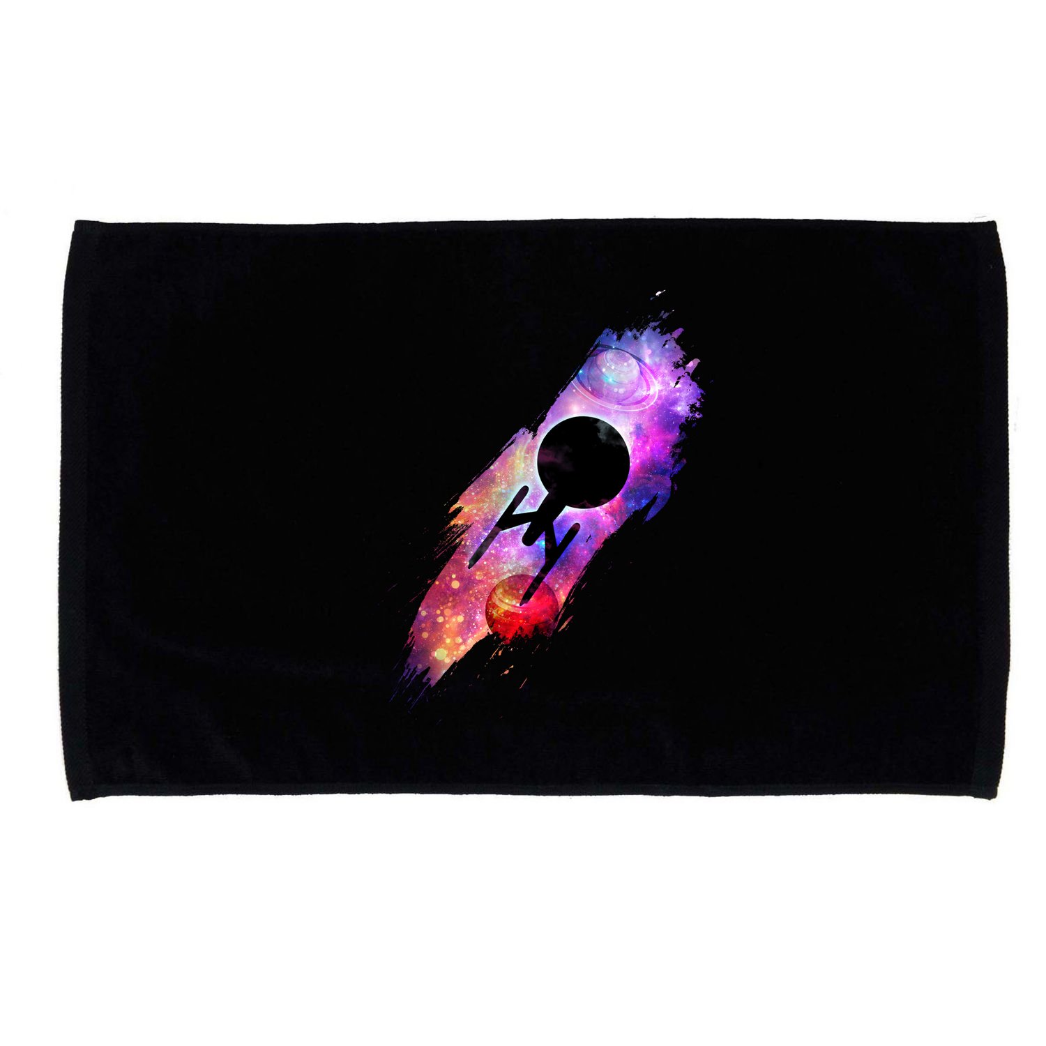 Scifi Space Ship Trekking Through Galaxy Microfiber Hand Towel