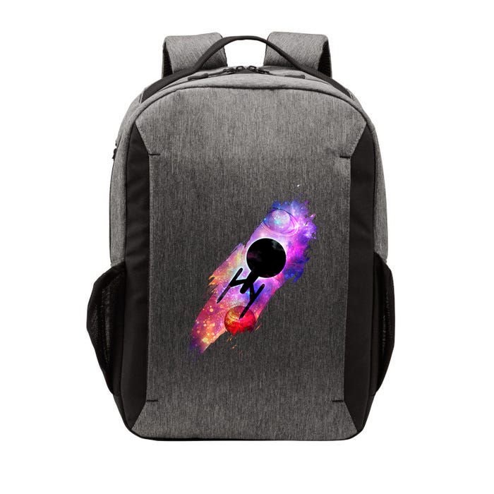 Scifi Space Ship Trekking Through Galaxy Vector Backpack