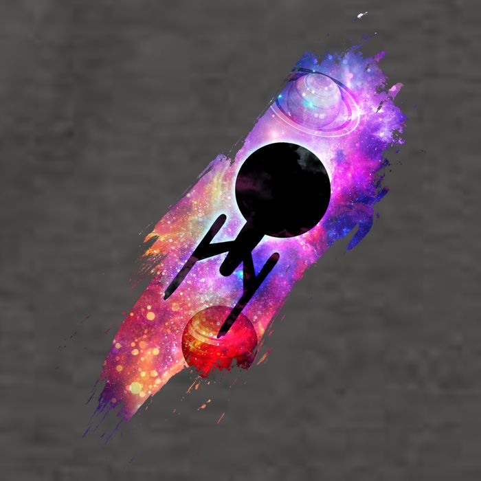 Scifi Space Ship Trekking Through Galaxy Vector Backpack