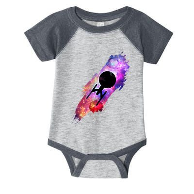 Scifi Space Ship Trekking Through Galaxy Infant Baby Jersey Bodysuit