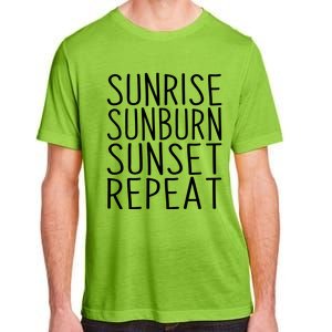 Sunrise Sunset Sunburn Repeat Beach Vacation Meaningful Gift Adult ChromaSoft Performance T-Shirt