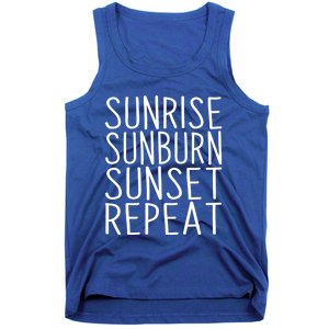 Sunrise Sunset Sunburn Repeat Beach Vacation Meaningful Gift Tank Top