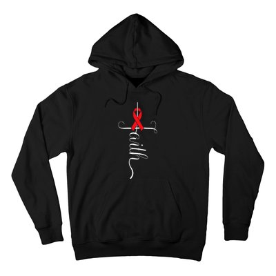 Stroke Survivor Stroke Awareness Red Ribbon Hoodie