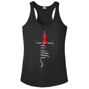 Stroke Survivor Stroke Awareness Red Ribbon Ladies PosiCharge Competitor Racerback Tank