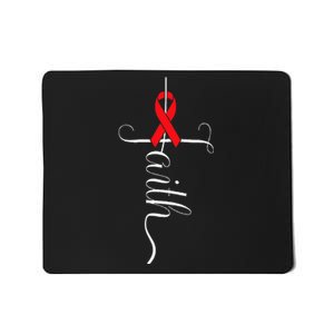 Stroke Survivor Stroke Awareness Red Ribbon Mousepad