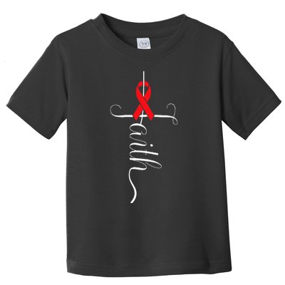 Stroke Survivor Stroke Awareness Red Ribbon Toddler T-Shirt