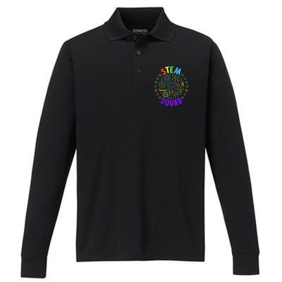 Stem Squad Science Technology Engineering And Math Performance Long Sleeve Polo