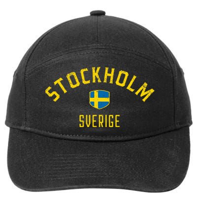 Stockholm Sweden Stockholm Sverige 7-Panel Snapback Hat