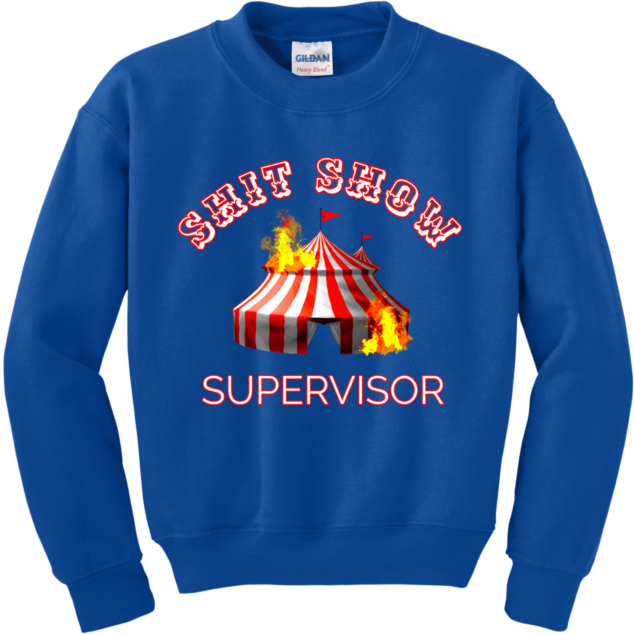 Shit Show Supervisor Boss Ager Mom Fire Mess Meaningful Gift Kids Sweatshirt