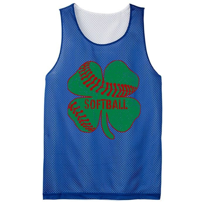 Softball Shamrock St Patricks Day Gift Baseball Lover Gift Mesh Reversible Basketball Jersey Tank