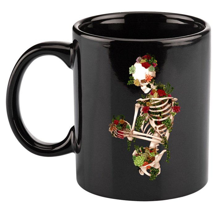 Succulent Surrender 11oz C Handle Ceramic Mug