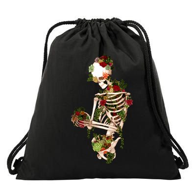 Succulent Surrender Drawstring Bag