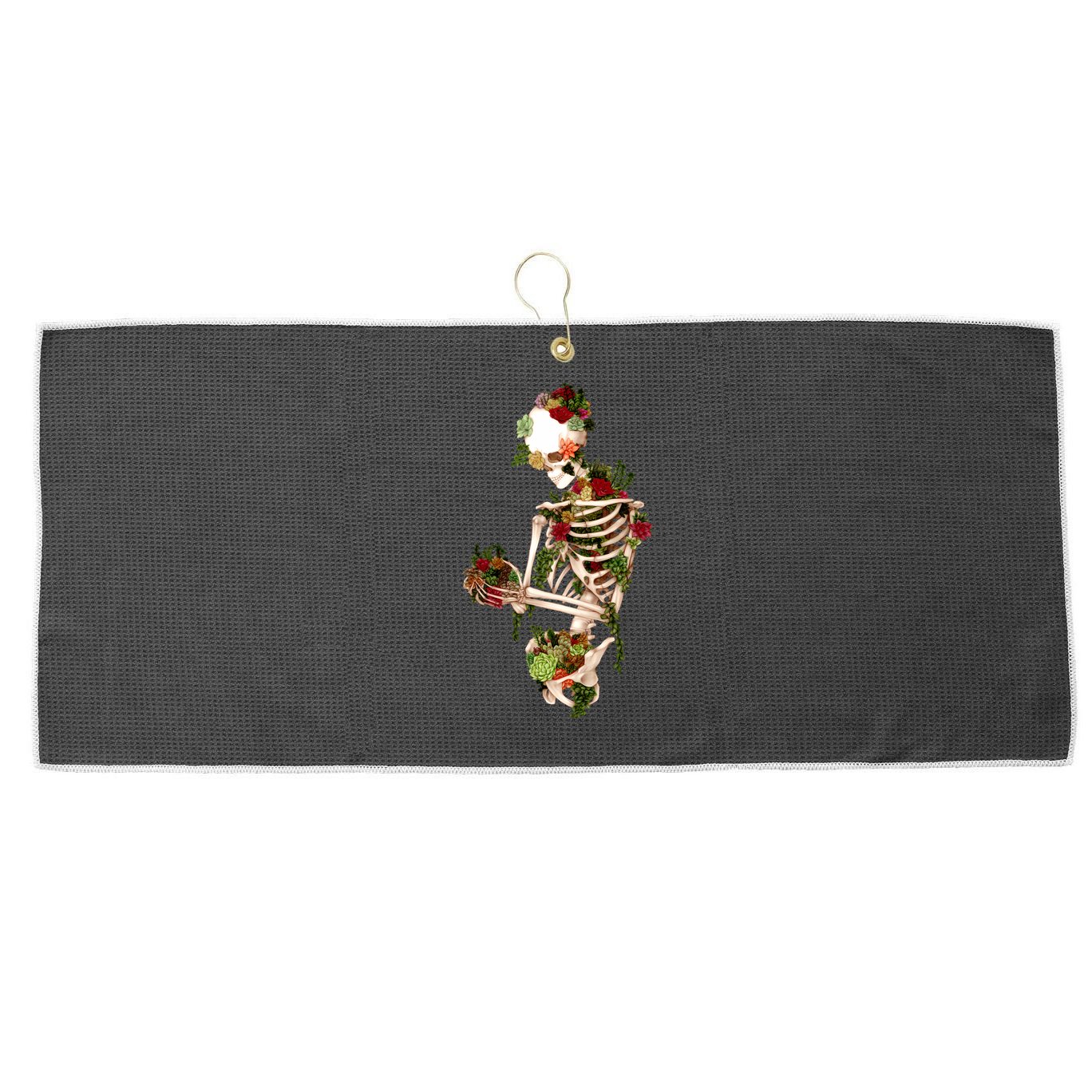 Succulent Surrender Large Microfiber Waffle Golf Towel
