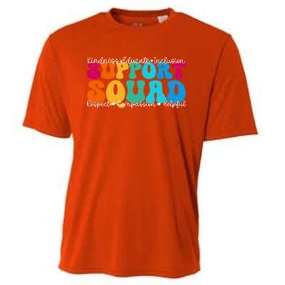 School Support Services Team Teacher Support Squad Gift Cooling Performance Crew T-Shirt