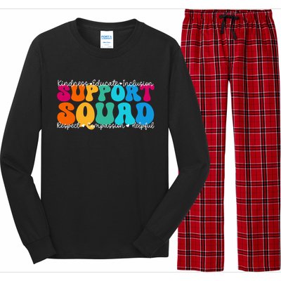 School Support Services Team Teacher Support Squad Gift Long Sleeve Pajama Set