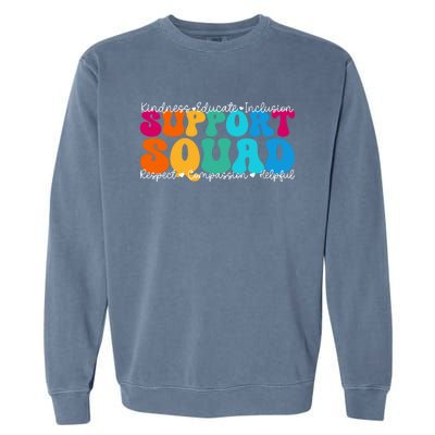 School Support Services Team Teacher Support Squad Gift Garment-Dyed Sweatshirt