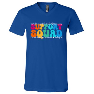 School Support Services Team Teacher Support Squad Gift V-Neck T-Shirt