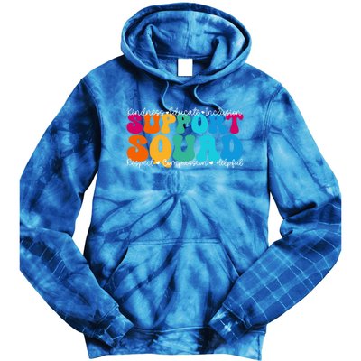 School Support Services Team Teacher Support Squad Gift Tie Dye Hoodie