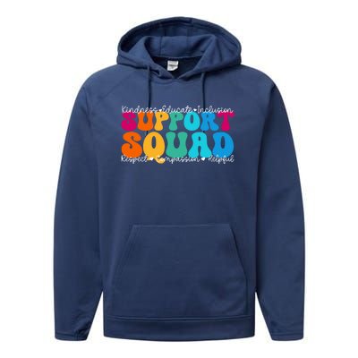 School Support Services Team Teacher Support Squad Gift Performance Fleece Hoodie