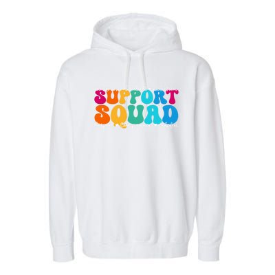 School Support Services Team Teacher Support Squad Gift Garment-Dyed Fleece Hoodie