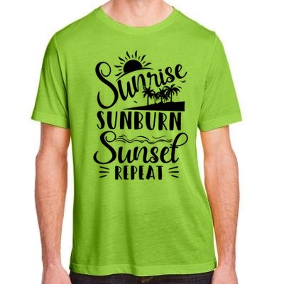 Sunrise Sunburn Sunset Repeat Summer Break Vacation Great Gift Adult ChromaSoft Performance T-Shirt