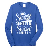 Sunrise Sunburn Sunset Repeat Summer Break Vacation Great Gift Long Sleeve Shirt