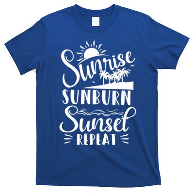 Sunrise Sunburn Sunset Repeat Summer Break Vacation Great Gift T-Shirt