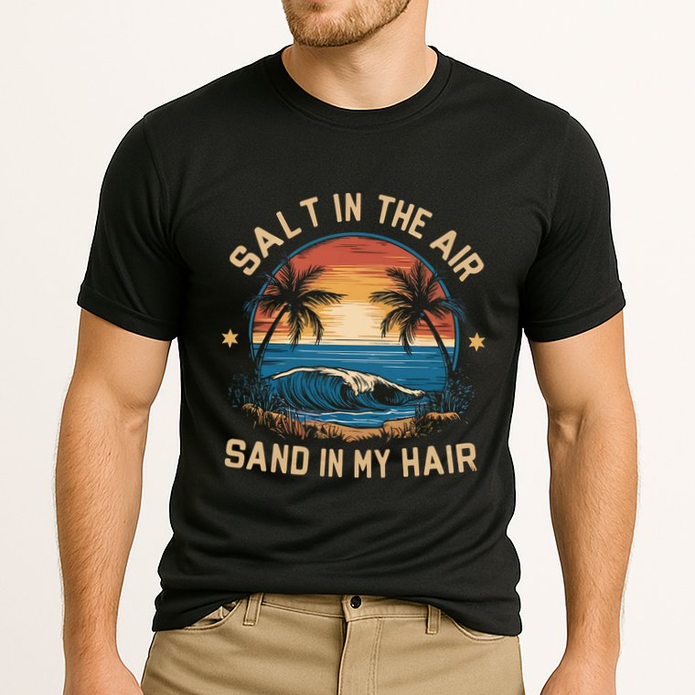 Surfing Summer Salt In The Air Sand In My Hair Cooling Performance Crew T-Shirt