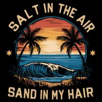 Surfing Summer Salt In The Air Sand In My Hair Drawstring Bag
