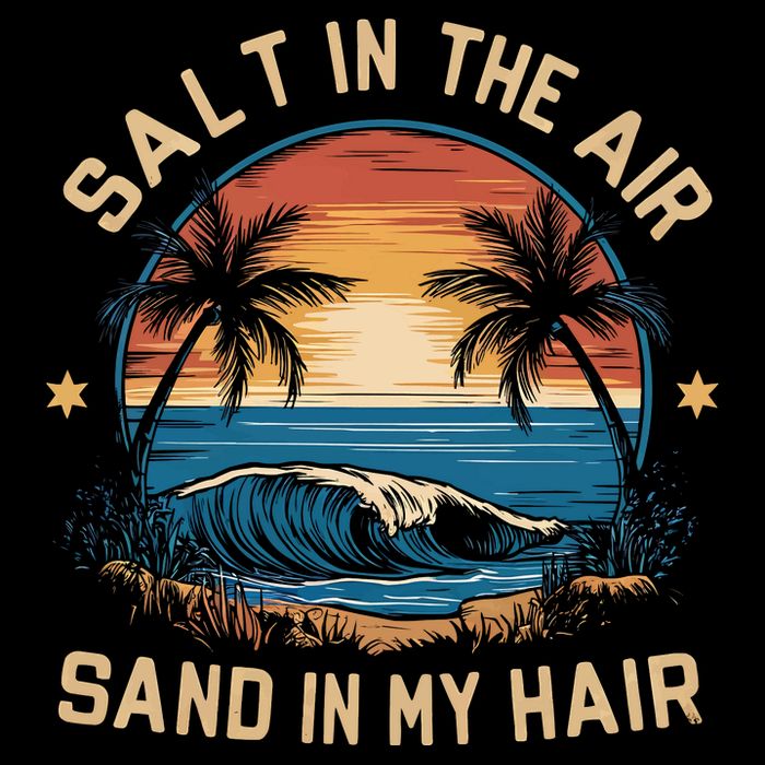 Surfing Summer Salt In The Air Sand In My Hair Drawstring Bag