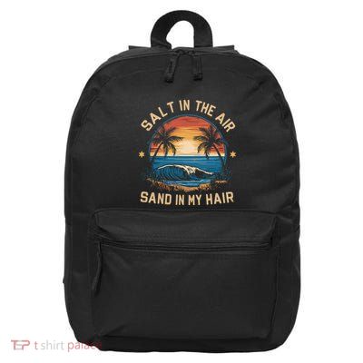 Surfing Summer Salt In The Air Sand In My Hair 16 in Basic Backpack