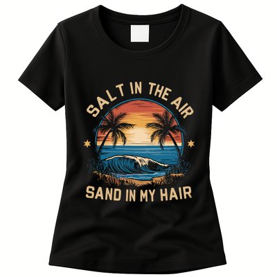 Surfing Summer Salt In The Air Sand In My Hair Womens T-Shirt