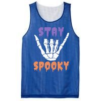 Stay Spooky Season Groovy Retro Halloween Skeleton Hand Gift Mesh Reversible Basketball Jersey Tank