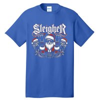 Sleigher Skull Santa Rock N’ Roll Christmas Metal Tall T-Shirt