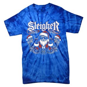 Sleigher Skull Santa Rock N’ Roll Christmas Metal Tie-Dye T-Shirt