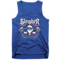 Sleigher Skull Santa Rock N’ Roll Christmas Metal Tank Top