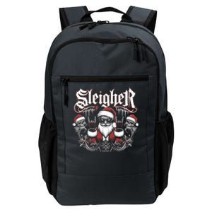 Sleigher Skull Santa Rock N’ Roll Christmas Metal Daily Commute Backpack