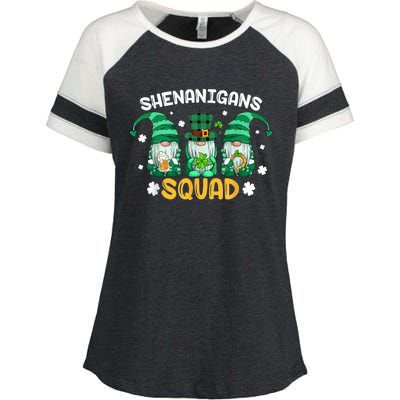 Shenanigans Squad St Patricks Day Gnomes Green Proud Irish Enza Ladies Jersey Colorblock Tee