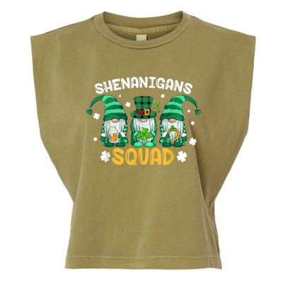 Shenanigans Squad St Patricks Day Gnomes Green Proud Irish Garment-Dyed Women's Muscle Tee