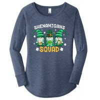 Shenanigans Squad St Patricks Day Gnomes Green Proud Irish Women's Perfect Tri Tunic Long Sleeve Shirt