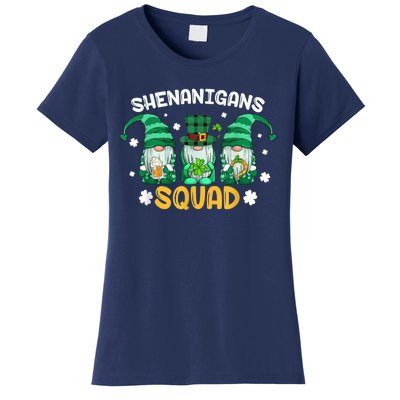 Shenanigans Squad St Patricks Day Gnomes Green Proud Irish Women's T-Shirt