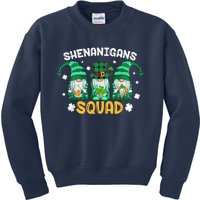 Shenanigans Squad St Patricks Day Gnomes Green Proud Irish Kids Sweatshirt