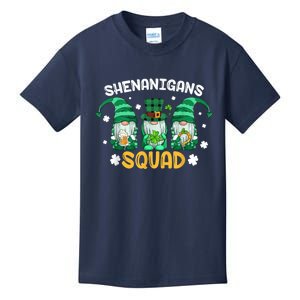 Shenanigans Squad St Patricks Day Gnomes Green Proud Irish Kids T-Shirt