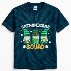 Shenanigans Squad St Patricks Day Gnomes Green Proud Irish Kids Tie-Dye T-Shirt