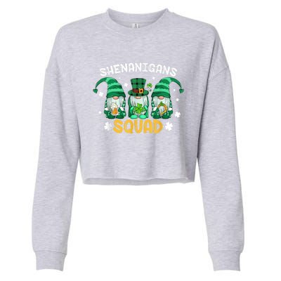 Shenanigans Squad St Patricks Day Gnomes Green Proud Irish Cropped Pullover Crew