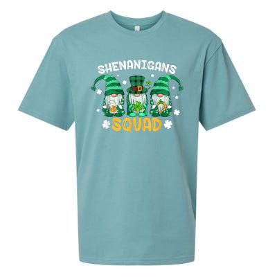 Shenanigans Squad St Patricks Day Gnomes Green Proud Irish Sueded Cloud Jersey T-Shirt