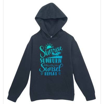 Sunrise Sunburn Sunset Repeat Summer Break Vacation Great Gift Urban Pullover Hoodie